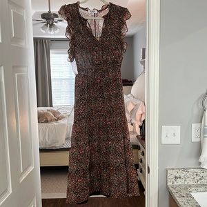 BB Dakota by Steve Madden Ditsy Tiered Ruffled Midi Dress